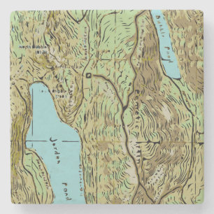 POSAVASOS DE PIEDRA MAPA ACADIA
