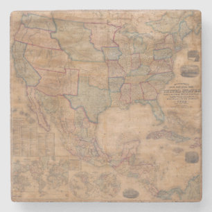 Posavasos De Piedra Mapa antiguo antiguo inspirado (13)