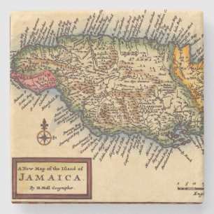 Posavasos De Piedra Mapa antiguo de Jamaica