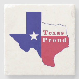 Posavasos De Piedra Mapa de Bandera Orgullosa de Texas