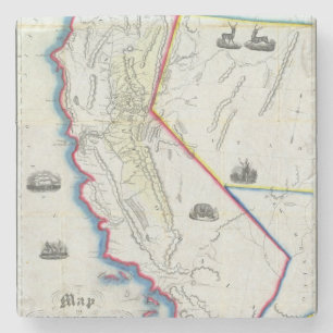 Posavasos De Piedra Mapa de California