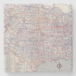 Posavasos De Piedra Mapa de camino Estados Unidos