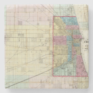 Posavasos De Piedra Mapa de Chicago