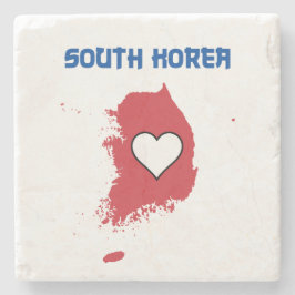 Posavasos De Piedra Mapa de Corea del Sur