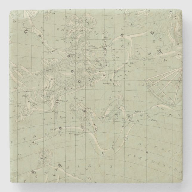 Posavasos De Piedra Mapa de estrella (Anverso)