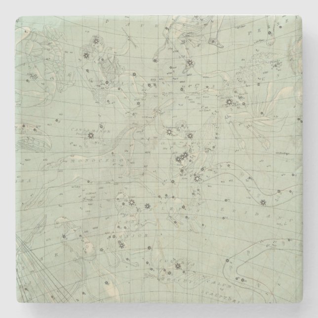 Posavasos De Piedra Mapa de estrella 2 (Anverso)