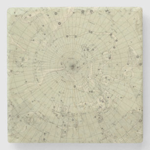 Posavasos De Piedra Mapa de estrella de la región polar del norte