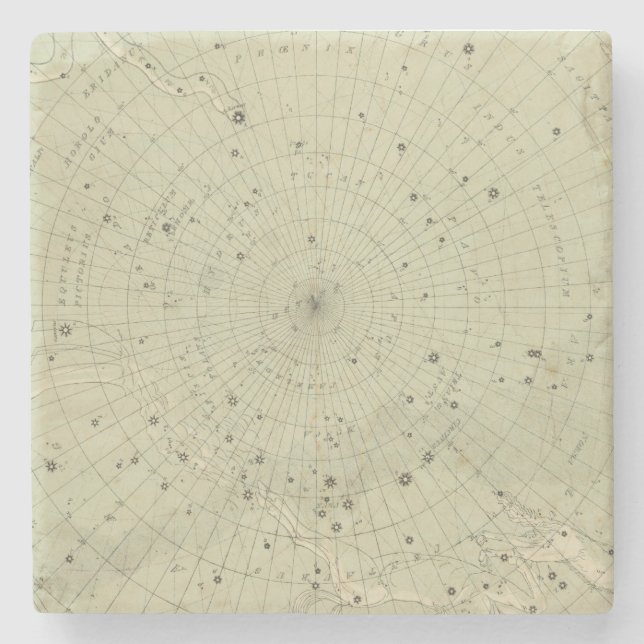 Posavasos De Piedra Mapa de estrella de la región polar del sur (Anverso)