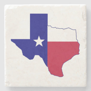 Posavasos De Piedra Mapa de la bandera de Tejas