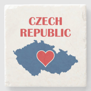Posavasos De Piedra Mapa de la República Checa