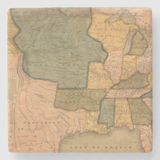 Posavasos De Piedra Mapa de los Estados Unidos con George Washington