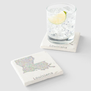 Posavasos De Piedra Mapa de Luisiana