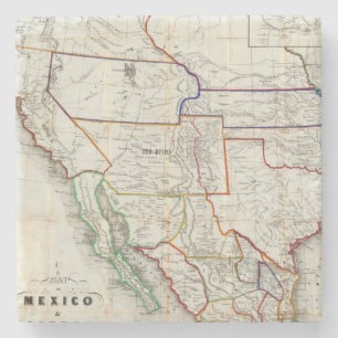 Posavasos De Piedra Mapa de México y de California