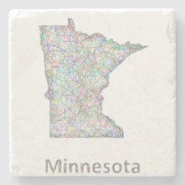 Posavasos De Piedra Mapa de Minnesota