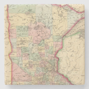 Posavasos De Piedra Mapa de Minnesota de Mitchell