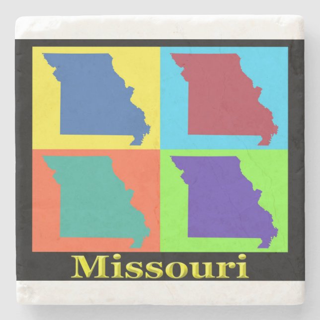 Posavasos De Piedra Mapa de Missouri (Anverso)