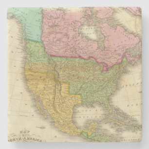 Posavasos De Piedra Mapa de Norteamérica 3