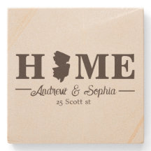 Mapa de Nueva Jersey Pareja Calentadora de Hogares