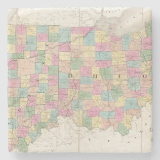 Posavasos De Piedra Mapa de Ohio y de Indiana