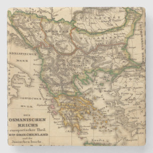 Posavasos De Piedra Mapa de Turquía y de Grecia