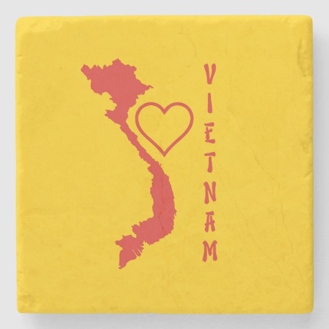 Posavasos De Piedra Mapa de Vietnam (Anverso)