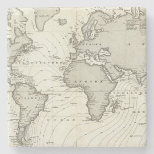 Posavasos De Piedra mapa del atlas de la Marea-onda