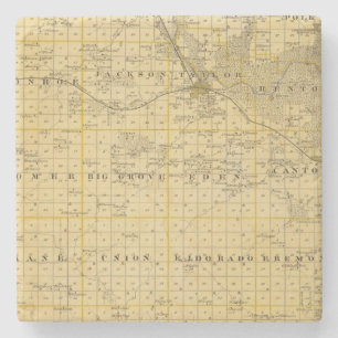 Posavasos De Piedra Mapa del condado de Benton, estado de Iowa