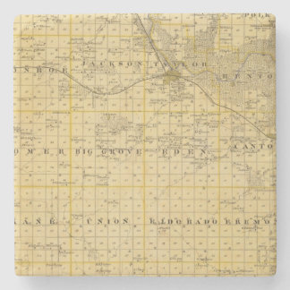 Posavasos De Piedra Mapa del condado de Benton, estado de Iowa