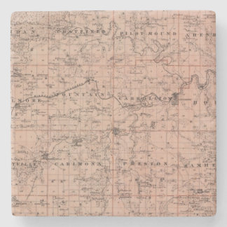 Posavasos De Piedra Mapa del condado de Fillmore, Minnesota