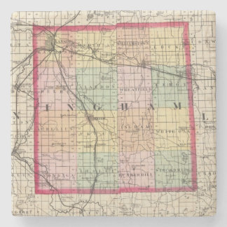 Posavasos De Piedra Mapa del condado de Ingham, Michigan