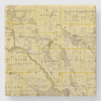 Posavasos De Piedra Mapa del condado de Jasper, estado de Iowa