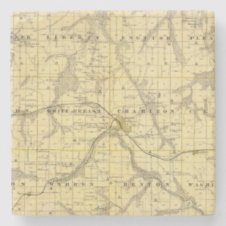 Posavasos De Piedra Mapa del condado de Lucas, estado de Iowa
