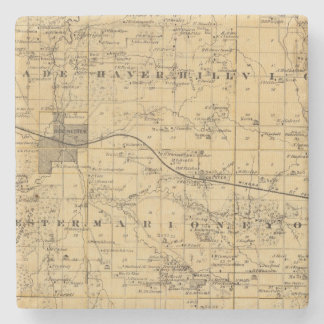 Posavasos De Piedra Mapa del condado de Olmsted, Minnesota