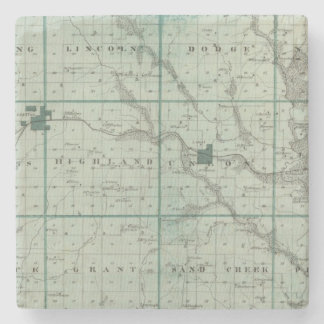 Posavasos De Piedra Mapa del condado de Union, estado de Iowa
