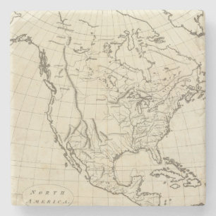 Posavasos De Piedra Mapa del esquema de Norteamérica