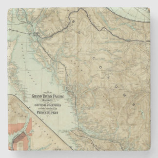 Posavasos De Piedra Mapa del ferrocarril magnífico del Pacífico del
