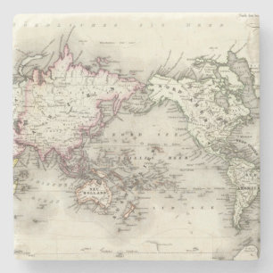 Posavasos De Piedra Mapa del mundo