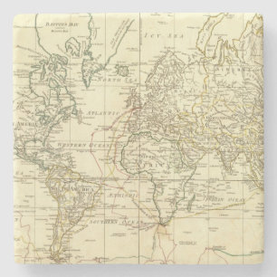 Posavasos De Piedra Mapa del mundo 5