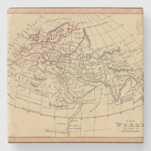 Posavasos De Piedra Mapa del mundo clásico