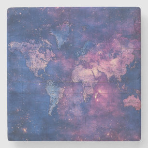 Posavasos De Piedra Mapa del mundo de la vieja morada celestial (10)