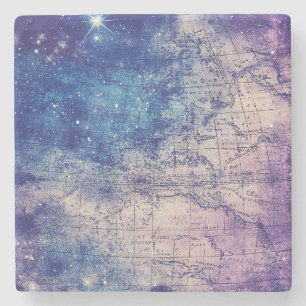 Posavasos De Piedra Mapa del mundo de la vieja morada celestial (14)