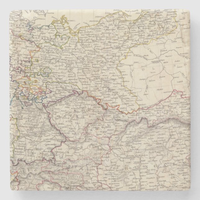 Posavasos De Piedra Mapa general de Alemania (Anverso)