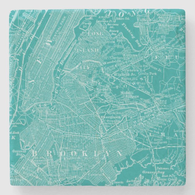 Posavasos De Piedra Mapa gráfico de Nueva York (Anverso)