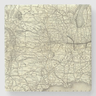 Posavasos De Piedra Mapa Ohio y ferrocarril de Mississippi