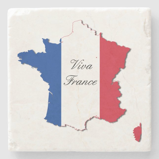 Posavasos De Piedra Mapa personalizar de Francia (Anverso)