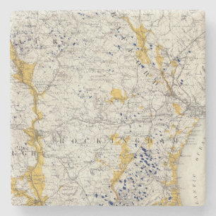 Posavasos De Piedra Mapa topográfico y glacial de New Hampshire