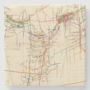 Posavasos De Piedra Mapas de mina de Comstock número IV