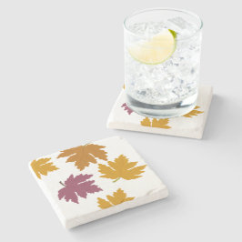 Posavasos De Piedra Maple Leaves de otoño moderno