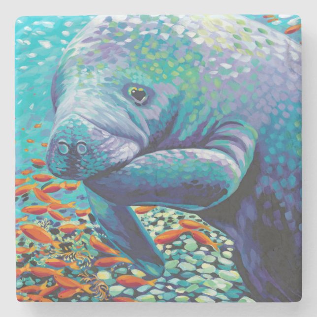 Posavasos De Piedra Mar Amor (Anverso)