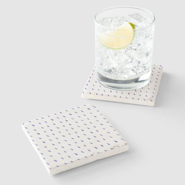 Posavasos De Piedra Marble Coaster - Purple Pattern (Lateral)